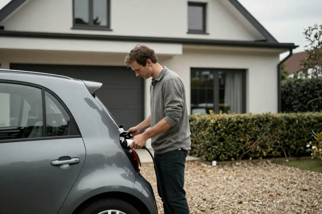 Voiture électrique en recharge